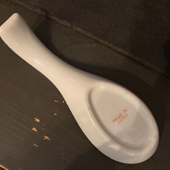 Vintage Christmas porcelain spoon holder with napkin holder - Picture 9 of 11